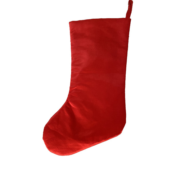 Red Christmas Stocking Shimmer Rhinestone Sequins Starburst 18" Holiday Stocking - Picture 2 of 7